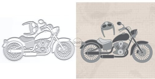 DzIxY Motorradkappen Metall Stanzformen für Kartenherstellung Kit Prägepapier Stanzformen Scrapbook Maschine Schablonen Aufbewahrungstaschen Zubehör