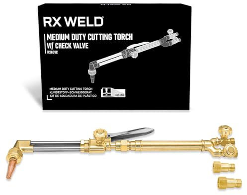 RX WELD Mittelschwere Schneidbrenner mit Rückschlagventil, vergleichbar mit CA1350 Schneidaufsatz, 100FC Brennergriff, 3-101 Schneiddüse
