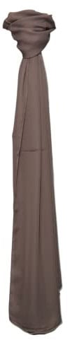 M'ABAYA ÉLÉGANCE PURE Premium Musselin Hijab aus 100% hochwertigem Polyester - Leicht und atmungsaktiv - Pflegeleicht - 190cm x 75cm - Made in Turkey (taupe)