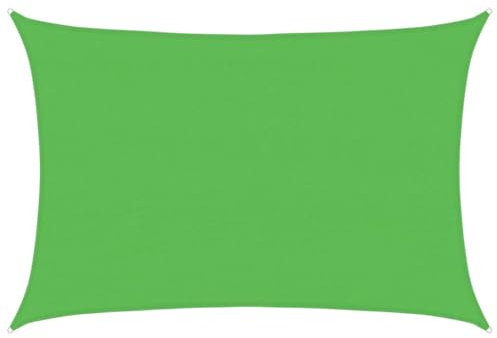 vidaXL Sonnensegel Sonnenschutz Windschutz Sonnendach UV Schutz Sonnenschutzsegel Schattenspender Garten Terrasse Balkon 160g/m² Hellgrün 4x5m HDPE