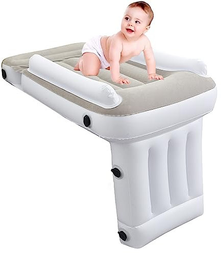 Aufblasbares Flugzeug-Autobett FüR Kleinkinder, Baby-Reise-Flugzeugbett Mit Handpumpe, Kinderbett, Autositz FüR Bequemes Kleinkind-Reisen(Size:B)