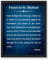 Poster Master Poster Gebet an den Heiligen Michael, Erzengel-Druck, inspirierende Kunst, religiöses Geschenk für ihn, sie, christliche Dekoration für Wohnzimmer, Schlafzimmer, 28,9 x 35,6 cm,