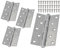 Neuhall 2 Paar Scharniere klappbar 125mm (4 Stück) Edelstahl V2A für Türen Holztür Schranktür Tisch Türscharniere Innen & Außen Klavierband Möbelscharniere inkl. Schrauben