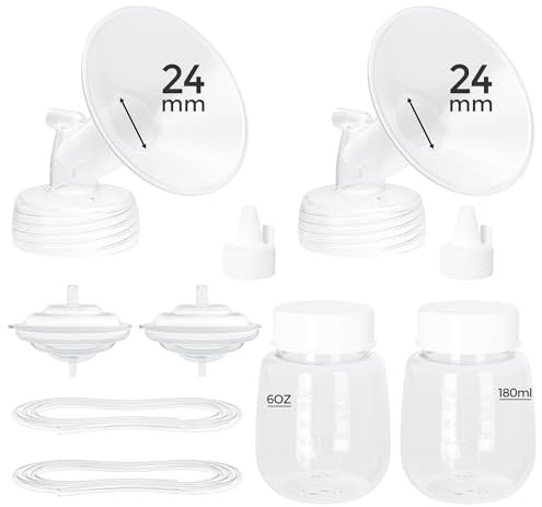 Pump Parts Compatible with Spectra S1/S2/9 Plus, Not Original Accessories, Full Set Replacements Include 21mm Flanges, Valves, Backflow Protectors (Duckbills Included), Tubings and Bottles