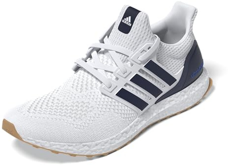 Adidas Men's Ultraboost 1.0 Running Shoe, White/Dark Blue/Gum, 8.5 UK