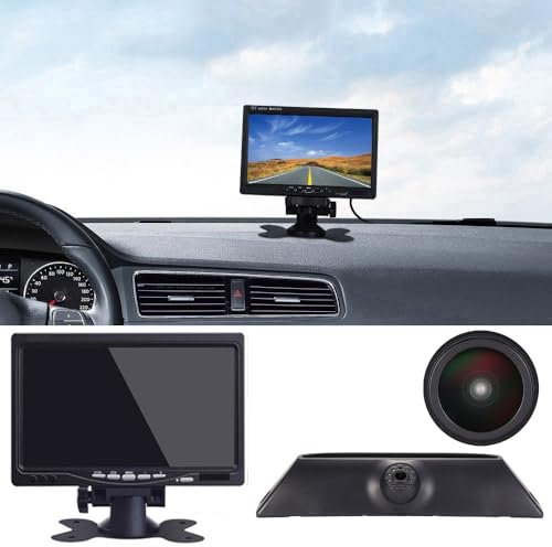 「18mm Linse Top Qualität Rückfahrkamera + 7 Zoll TFT LCD Bildschirm Monitor」Bremsleuchte Auto Dach Rückfahrkamera Ersatz für FIAT IVECO Daily 4 Gen 2011-2014