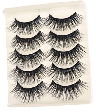 DOITOOL 5 Paia Di Ciglia Lunghe Ciglia Finte Riutilizzabili Ciglia Finte -Free Ciglia Finte Lunghe Ciglia Finte Flessibili 3D Ciglia Finte Naturali Trucco Fumoso Ciglia Finte