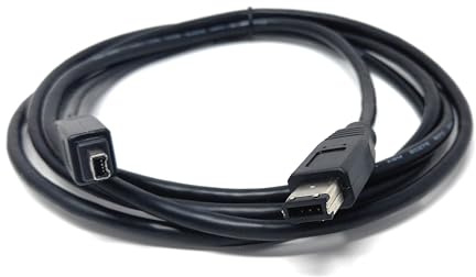 DRUT 2m Firewire 6 Pin to 4 Pin Male Cable (400 IEEE 1394) Lead for Connecting Digital Camera, Camcorders to a PC or Laptop 6.5ft