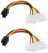 Create idea 2pcs PCI-E 6 Pin to Dual 4 Pin Molex Power Cable Adapter Graphics Card Power Supply Adapter Female to Male Converter Cable, 15cm