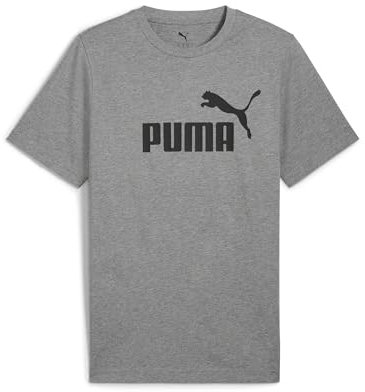 PUMA Unisex Ess No. 1 Logo Tee T-Shirts, Medium Gray Heather, S EU