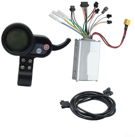 Elektroroller-Controller-Set, Display bürstenloser Motor ohne Hall-Controller mit LCD-Display, E-Bike-Roller-Zubehör (Display Flachkopf)