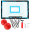 JUOIFIP Panier de Basket Interieur, Panier Basket Enfant, Mural Panier Basket Interieur, pour 2 Ballons et Pompe à Air, Portable Jeux de Basketball Jouets Cadeau pour Les Jeunes Adultes (Bleu)
