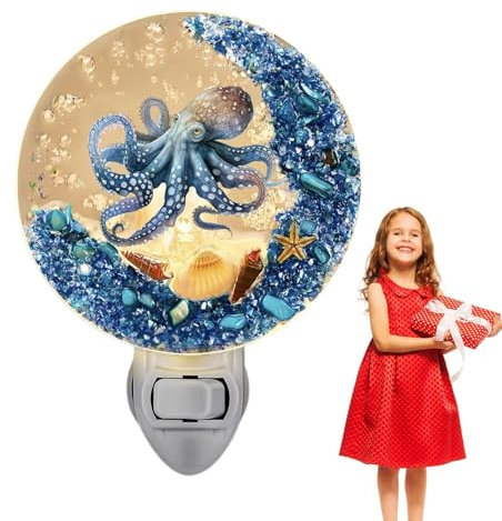 Uhngw Meerestier-Nachtlicht - Süßes Ozean-Themen-Nachtlicht | Home Wall Decor Runde Lampe für Schlafzimmer Treppe Home Decor für Wohnzimmer Schlafzimmer