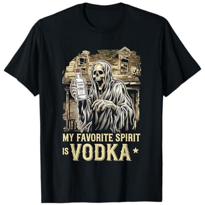 My Favorite Spirit Is Vodka Ghost Halloween Vodka T-Shirt