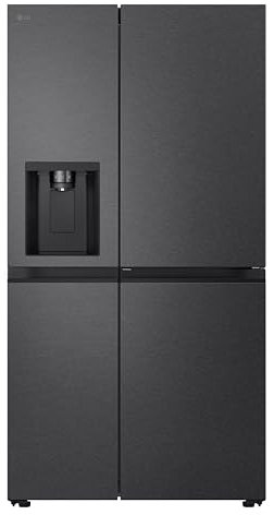LG Electronics GSJC41EPPE Side by Side Kühlschrank mit Door-in-Door Funktion | kein Festwasseranschluss nötig | Modern Flat Door | Essence Matte Black