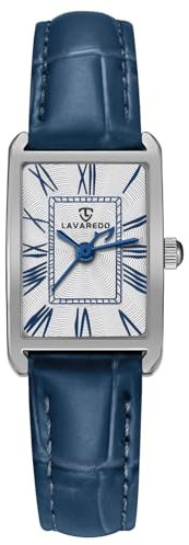 Timever Damen Armbanduhr Quarzuhr Analog, mit Lederarmband, 3 Zeiger, 32 mm Gehäusegröße, 3 ATM Wasserdicht,Römische Zahlen