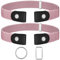 【2 Stück】Gürtel Ohne Schnalle, Elastischer Justierbar Schnallenfreier Stretch Gürtel für Jeans Hosen Kleid (2 Stück Pfirsich Fuzz Rosa, S-M)