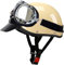 VVPEC Vintage Casques Moto Bols Demi-Casque de Mobylette Casque Face Ouverte ECEDOT Homologué Casque Jet avec Lunettes pour Street Bike Cruiser Chopper Moped Scooter(3)