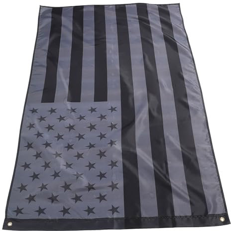 UPKOCH Bandera Americana Bordada Bandera Decoración De La Bandera De La Estrella Decoración De La Bandera Del Jardín Decoración De La Bandera De Casa Nylon Black