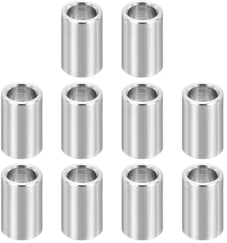 PATIKIL M7 Entretoise en Acier Inoxydable, 12Pcs Entretoise Métallique 7mm ID x 10mm OD x 16mm L Bague à Vis pour 1/4 ou M7 Boulon