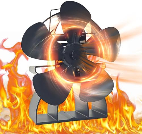 Ventilateur de poêle Eco - Ventilateur d'air chaud circulant pour chauffage à bois | Ventilateur thermique non électrique avec fonctionnement silencieux pour l'efficacité de la chaleur, distribue la