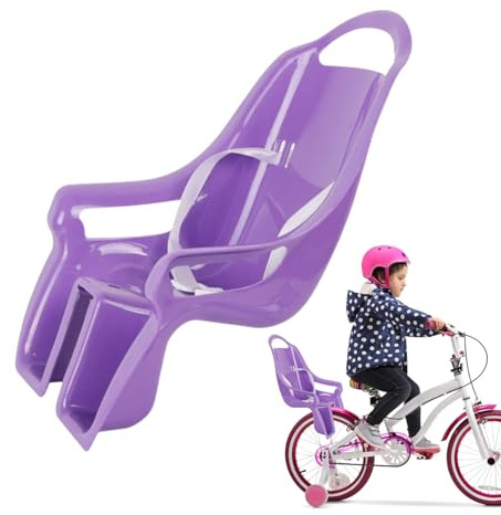 Peufcmi Puppenfahrradsitz Für Mädchenfahrra, Puppensitz Fahrrad Für Kinderfahrräder Mit Aufklebern, Puppen Fahrradsitz Set, Babypuppen Fahrradträger Für Den Dekorativen Puppensitzs