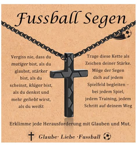 FAOMZQ Fussball Geschenke Jungen, Basketball Geschenke für Jungs, Fußball Basketball Kette für Sohn Bruder Enkel Neffe zum Geburtstag Weihnachten Abschluss Jugendweihe Kommunion