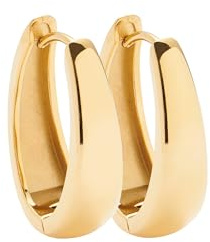 JEWELS BY LEONARDO Ohrringe Elodie • 1 Paar Creolen aus goldfarbenem Edelstahl • opulente, tropfenförmige Klapp-Kreole • Schmuck Geschenk für Frauen • 025461
