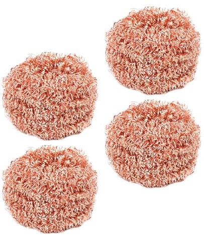 Wezalget Iron Scrubbers for Pots And Pans - Non-Scratch Kitchen Iron Scrubber Brush - Non-Abrasive Kitchen Cleaning Accessory, Grease Removal Scrubbing Brush for Oven Dish Pot Stove Cooktop Rancho
