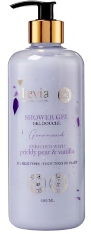 Levia Gel Douche Gourmand 500ML – Hydratant à l’Huile de Figue de Barbarie & Extraits de Vanille – Parfum Sensuel & Frais – Douceur et Nettoyage en Profondeur