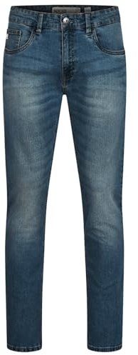 Indicode Herren Jeans (30W-38W) Regular Fit Stretch, Straight Cut Hosen - 98% Baumwolle, Tragegefühl Bequem, Männer Jeanshosen - B796