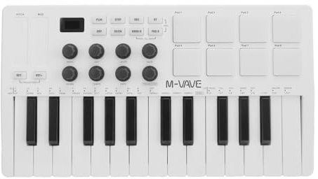 Alomejor Controller Tastiera MIDI Professionale a 25 Tasti per Produzione in Studio, Accessori per Arrangiamenti Portatili