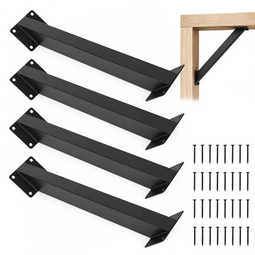 4 Stück 45-Grad-Winkelhalterung, Balkenverbinder aus Stahl mit Schrauben, Holzverbinder & Pfostenverbinder für Pergola, Pavillon, Carport & Gartenhaus (4)