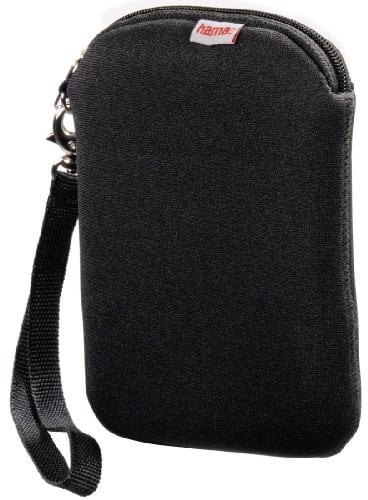 Hama Festplattentasche 2,5, Schutzhülle für Externe Festplatten mit 6,4 cm, Zubehörfach, Neopren, schwarz