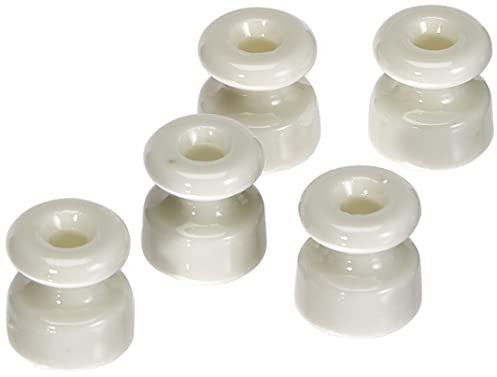 Fontini - Aislante cable trenzado garby porcelana blanco