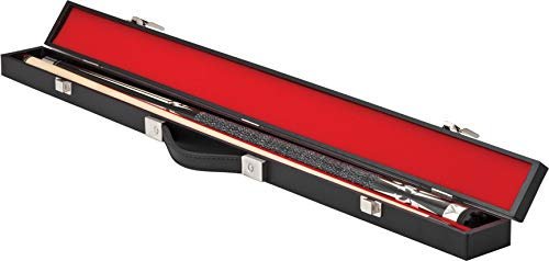 Casemaster Billiard/Pool Hard Case, Holds Piece Cue (1 Butt/1 Shaft), Custodia Rigida Deluxe Biliardo, Contiene 1 Stecca Completa da 2 Pezzi (1 caletto/1 Albero) Unisex, Nero, Taglia Unica
