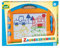 Lena 65714 - Große Color Magnet Zeichentafel, Magnettafel ca. 41 cm, Zaubertafel mit Griff, befestigten Stift und 3 Stempel, Zaubermaltafel für Kinder ab 3 Jahre, Maltafel mit 4 Farbfeldern, Rosa