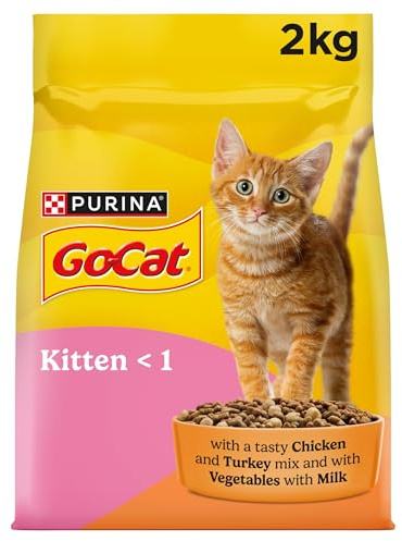 GO-CAT Kitten Chicken, Turkey and Milk Dry Cat Food 2kg