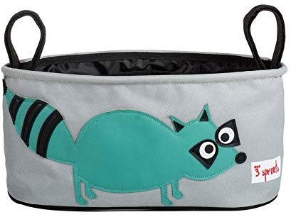 3 Sprouts Kinderwagentasche Waschbär, mehrfarbig