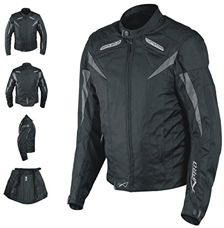 Giacca Lady Donna Tessuto Cordura Moto Protezione Manica Staccabile Nero S