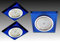 Trango 3er Set 6736B-03BAK *BLUE CRYSTAL* LED Deckenstrahler aus Echtglas & Alu inkl. 3x 3 Watt GU10 LED Leuchtmittel 3000K warmweiß Einbauleuchte, Einbauspots, Deckenleuchte, Badleuchte, Deckenlampe