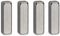 MAUL Neodym-Stabmagnet – Magnet mit hoher Haftkraft für einen vielseitigen Einsatz – Magnet stark mit elegantem und modernem Design – 4 x 4 x 15 mm – 4er Pack – hellsilber