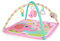 Bright Starts, 10091 Fanciful Flowers, maschinenwaschbare Spieldecke mit Spielbogen, Glocke, babysicherem Spiegel, Greifspielzeug, Rassel, pink