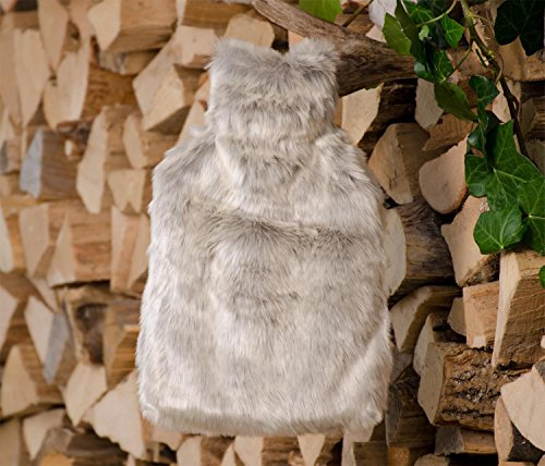 Wohnen & Accessoires GmbH & Co. KG Felldecke aus Fellimitat in 5 Größen - Silberfuchs - Webpelzdecke, Kuscheldecke, Tagesdecke (Wärmflasche)