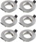 SEBSON Gehäuse für Einbaustrahler mit GU10 Fassung LED Halogen 230V - Einbaurahmen Aluminium, Lochdurchmesser 65mm (min. 60mm, max. 70mm) für Deckenbeleuchtung - 6er Set