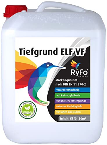 RyFo Colors Tiefgrund ELF verarbeitungsfertig 5l (Größe wählbar) - Premium Reinacrylat Tiefengrund für innen und außen
