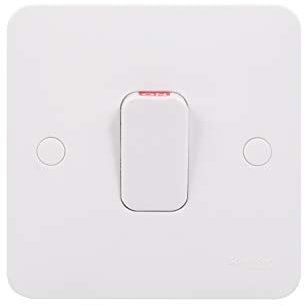Schneider Electric Lisse White Moulded - Single High Current Light Switch, Double Pole, 50 A, GGBL4011S, White