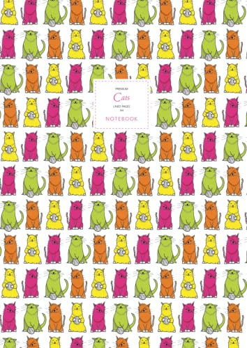 Cats Notebook - Lined Pages - A4 - Premium: (Rainbow Edition) Fun notebook 192 lined pages (A4 / 8.27x11.69 inches / 21x29.7cm)