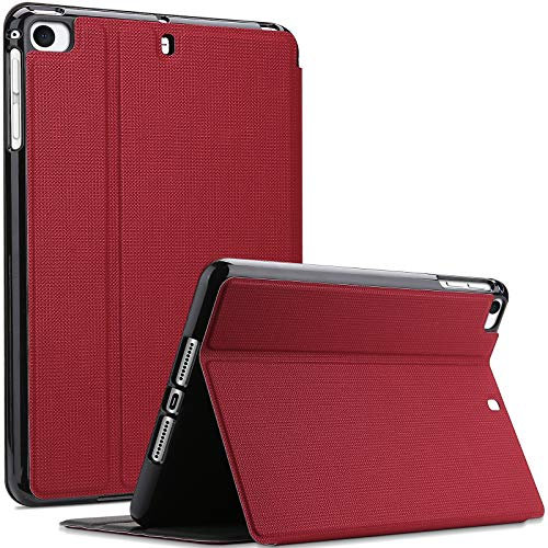 ProCase Book Cover for iPad Mini 5 Generation 2019/ Mini 4 3 2 1, Slim Stand Protective Folio Case Smart Cover for iPad Mini 5/4/3/2/1 -Red