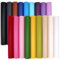 ZAIONE 18PCS/Set Solid Colours Faux Leather Fabric Sheets 21cm x 30cm /8 x 12 Vinyl Synthetic Leatherette Bundle Pack for Earrings & Bows DIY Crafts